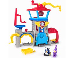 PAW Patrol – Luchtredding – Pup Squad – Avonturenbaai Vliegveld Speelset met Chase speelgoedauto en PAW Patrol-lanceervoertuig