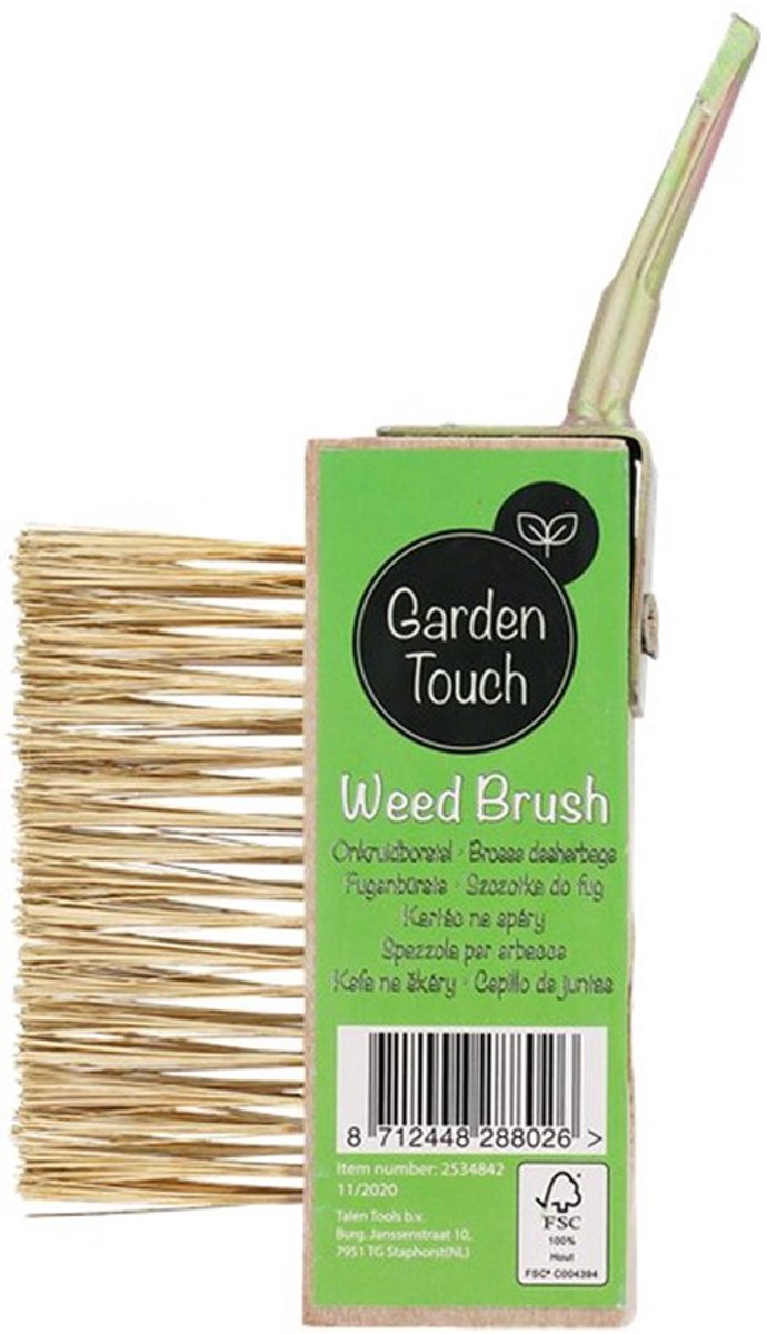 Onkruidborstel met scratcher zonder steel - Goud / Bruin - Metaal / Hout - Voegenborstel - Tuin van Gustav & Emilie — afbeelding 2