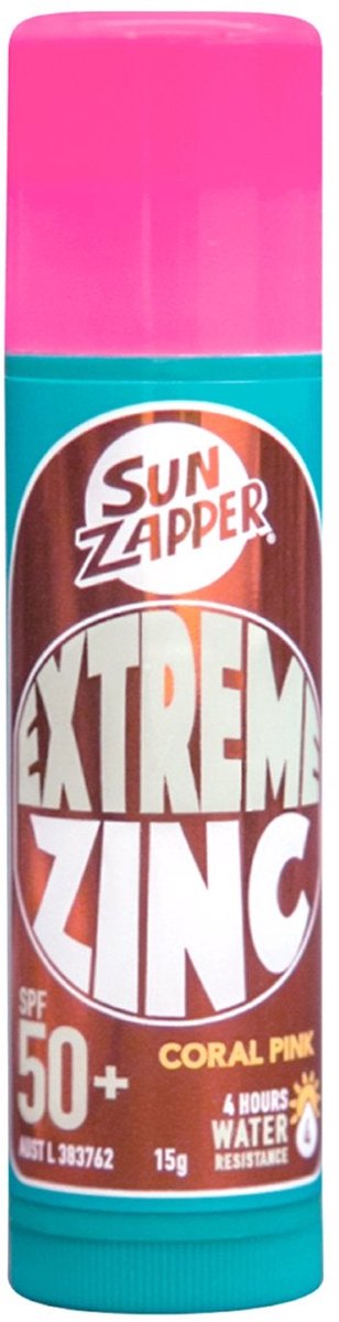 Sun Zapper Extreme Coral PINK Zinc Stick SPF 50+ 15g