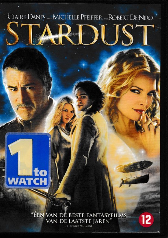 De poster van Stardust toont Robert De Niro, Michelle Pfeiffer en Claire Danes. Een man en vrouw staan centraal. Met een '1 to watch' sticker.