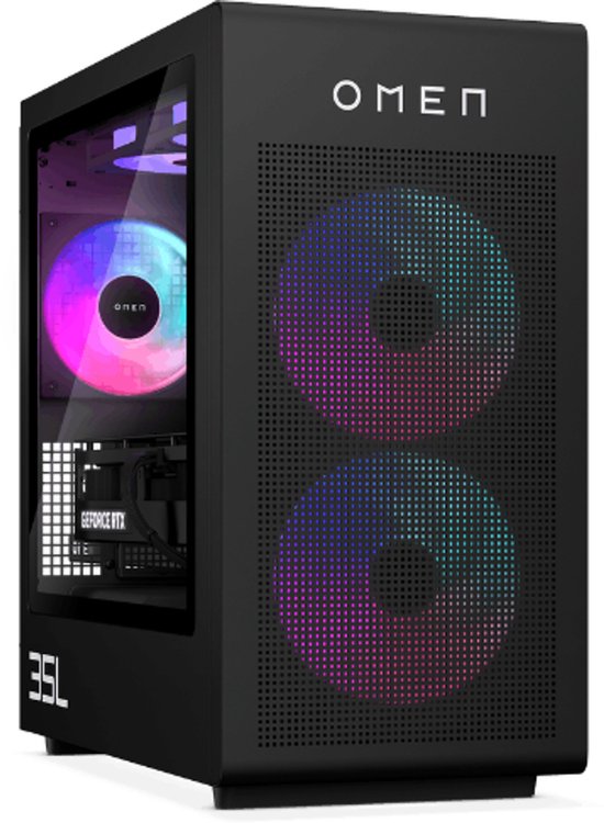 HP OMEN 35L GT16-0022nd - Gaming Desktop - AMD Ryzen 7-8700G - 32 GB DDR5-SDRAM - 1 TB SSD - NVIDIA GeForce RTX 4070 Super - Windows 11 Home - Zwart