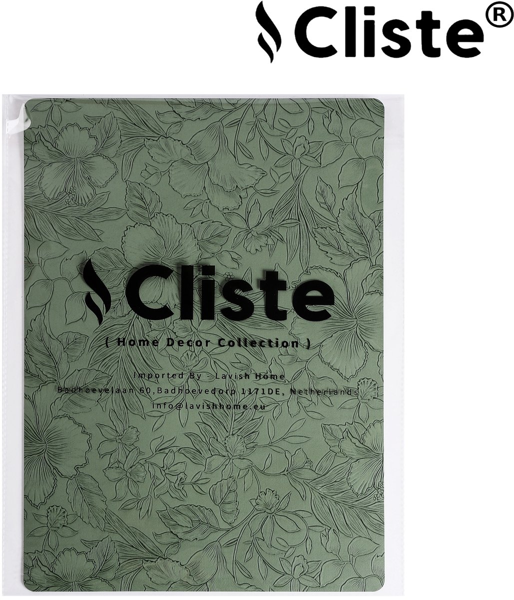 Cliste Groene Leren Placemats Set van 6 - Bladerenprint - Afwasbaar & Waterafstotend - Hittebestendig - Luxe Tafeldecoratie - 45x30cm — cadeau in Wonen & Interieur - foto 6