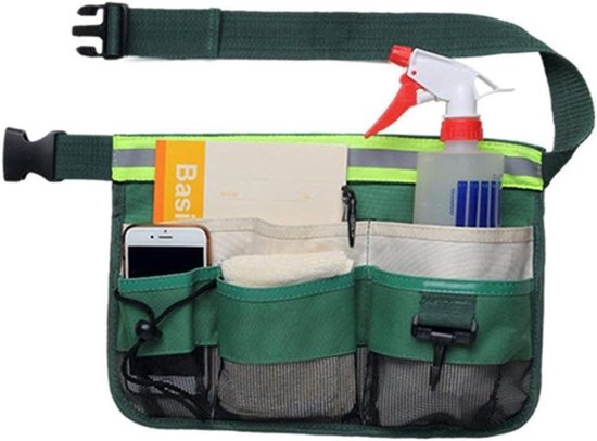 Sac à outils Candala à 7 poches avec bande réfléchissante, ceinture de jardin ajustable pour ranger clés à molette et sécateurs, sac à outils de travail pour jardiniers, mécaniciens, artisans, techniciens CVC