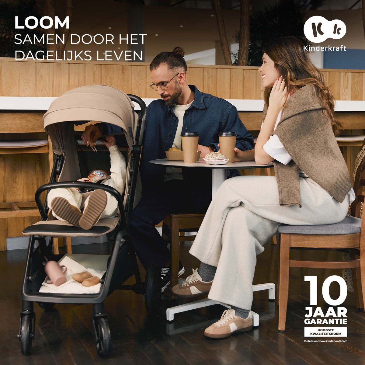 Kinderkraft LOOM Buggy – Lichtgewicht & Compact – Automatisch Inklapbaar – Verstelbare Rugleuning – Zwart – foto 2