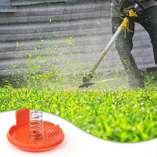2 stuks spoeldoppen veren reserveonderdelen accessoires spoeldeksel trimmer draadspoel reservespoelkap voor AFS trimmer spoel ABS materiaal voor Black & Decker modellen zoals STC1820CM, STC1820PC, STC1820EPC,STC1840EPC, ST5530, ST1823 en GLC1823L20. van N / A — afbeelding 3