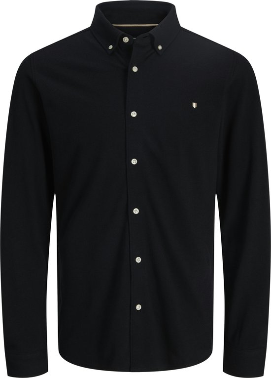 Chemise Jack & Jones Jprblublake Pique Detail L/s Shirt 12284463 Noir Homme Taille - L