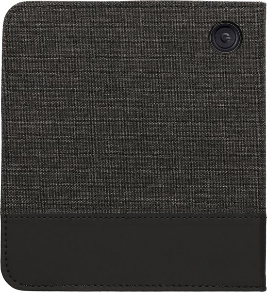 kwmobile hoes geschikt voor Kobo Libra Colour - Canvas beschermhoes in antraciet / zwart - Voor e-reader van Merkloos — afbeelding 4