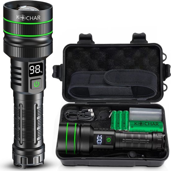 Kochar militaire zaklamp – oplaadbaar – 5000 lumen – powerbank