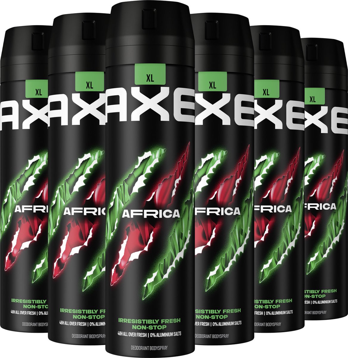 Axe Axe Africa Bodyspray Deodorant - 6 x 200 ml - Voordeelverpakking