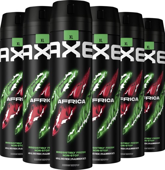 AXE - Deodorant Bodyspray - Africa - 6 x 200 ml - Voordeelverpakking