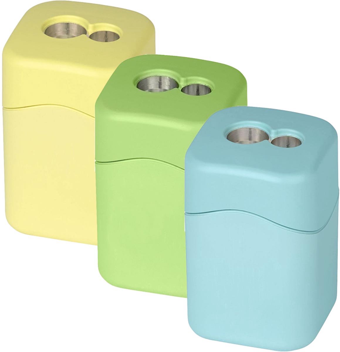 M+R - Puntenslijper - Quattro Swing Eco - 2-gaats - met Reservoir - assorti kleuren - 10 stuks