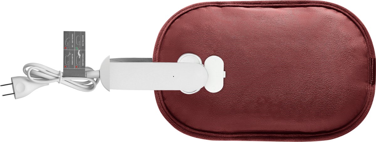 Terraillon Elektrische warmtekruik - Draadloos - Buikverwarmer - Rugverwarmer - tot wel 6 uur warm - binnen 12 min opgeladen - Velvet