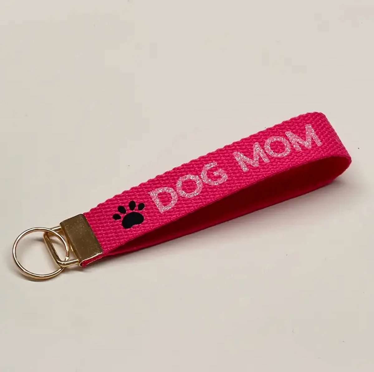 Sleutelhanger - Dog Mom - Roze