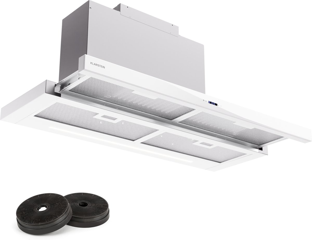 Klarstein Mariana 90 Neo Vlakscherm Afzuigkap - Onderbouw - 640 mÂł/h - Wit