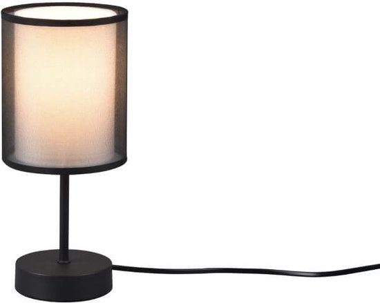 Trio Leuchten Pure Tafellamp – Metaal Antraciet Met Rookkleurig Glas – 1x E14 Fitting (lamp Niet Inbegrepen) – Voor Sfeervolle Verlichting In Huis