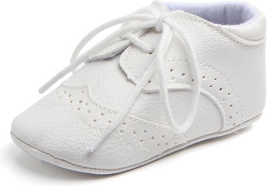 Witte leren schoenen - Leer - Maat 18 - Zachte zool - 0 tot 6 maanden |  bol.com