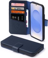 Coque Samsung Galaxy S25 Plus (S25+) - Bookcase portefeuille de Luxe MobyDefend - Blauw - Étui pour téléphone portable - Étui de téléphone Convient pour : Samsung Galaxy S25 Plus (S25+)