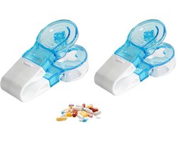 Doodadeals® - Pillenuitdrukker voor Drukstrips – Pillen Uitdrukker voor Strips – Blauw en Grijs – 2 Stuks