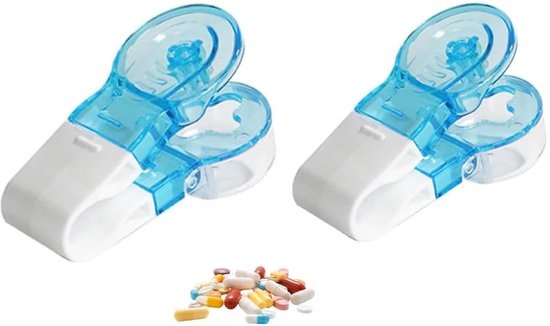 Doodadeals® - Pillenuitdrukker voor Drukstrips – Pillen Uitdrukker voor Strips – Blauw en Grijs – 2 Stuks