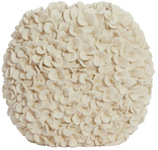 Light & Living Vaas Phylia - Wit - 31.5x17x28cm - Kunststof - Modern - Bloemenvaas - Woondecoratie - Decoratieve vaas voor woonkamer of slaapkamer