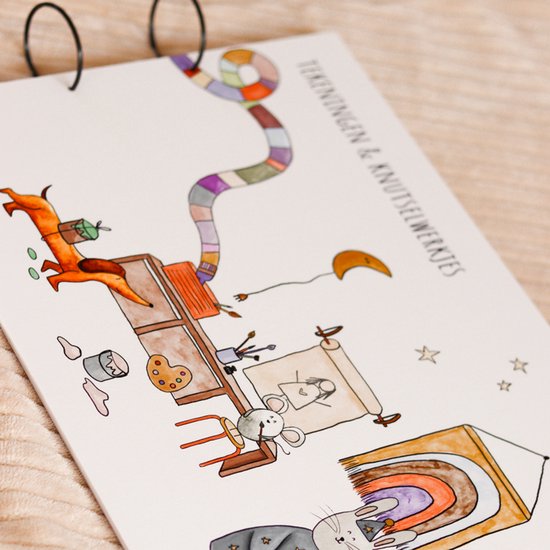 Juulz Illustrations - bewaarbundels - bewaarbundel tekeningen en knutselwerkjes regenboog magie- tekeningen bewaren - tekenen en knutselen - bewaarmap voor tekeningen - tekeningen bewaarbundel van Juulz Illustrations — afbeelding 4