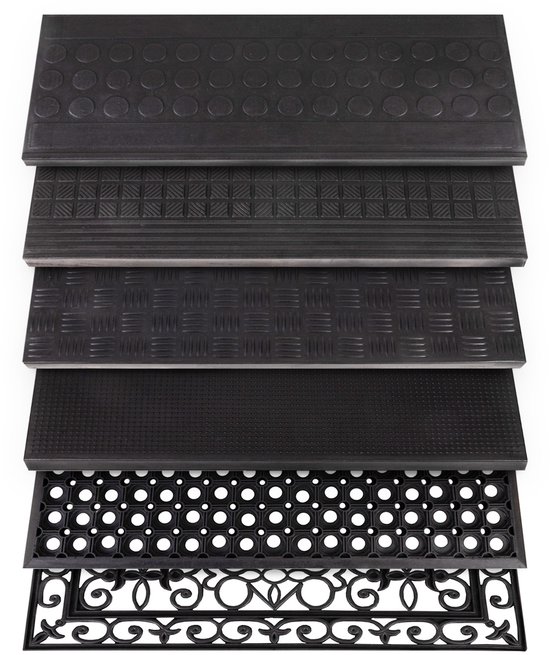 Karat KARAT Rubberen trapmatten, set van 10 stuks, 25 x 65 Karat KARAT Rubberen trapmatten, set van 10 stuks, 25 x 65