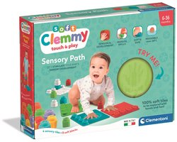 foto van Clementoni Soft Clemmy - Sensory Path - Speelkleed - Baby Speelmat - Met Stapelblokken - 6-36 maanden