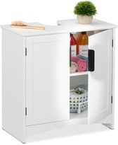 Meuble sous vasque avec niche - 2 portes - 60 x 60 x 30 cm - blanc