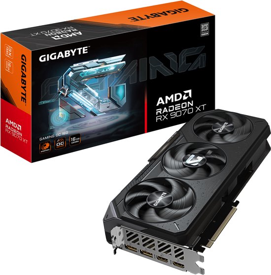 Gigabyte AMD Radeon RX 9070 XT GAMING OC - Videokaart - 16GB - GDDR6 - 2x HDMI 2.1b - 3x DisplayPort 2.1a