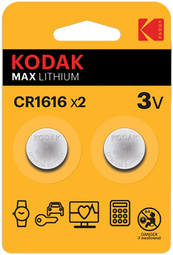Kodak Max Lithium CR1616 pack de 2
