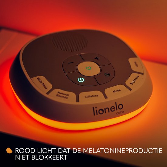 Lionelo BabyNap - Muziekdoosje en bedlampje - 20 voorgeïnstalleerde geluiden - 11 lichtkleuren - Timer 15, 30, 60 minuten - Compact formaat van LIONELO — afbeelding 2