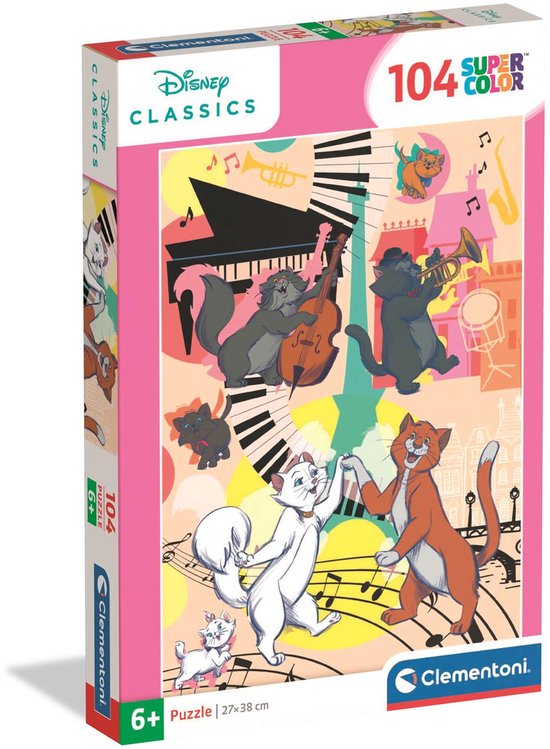 Clementoni - Puzzel - 104 Stukjes - Aristocats - Kinderpuzzel - Vanaf 6 ...