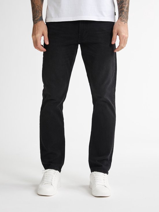 Petrol Industries Heren Jeans Straight Fit Starling - Spijkerbroek - Stretch Denim - Herenbroeken - Zwart - Maat W33L32