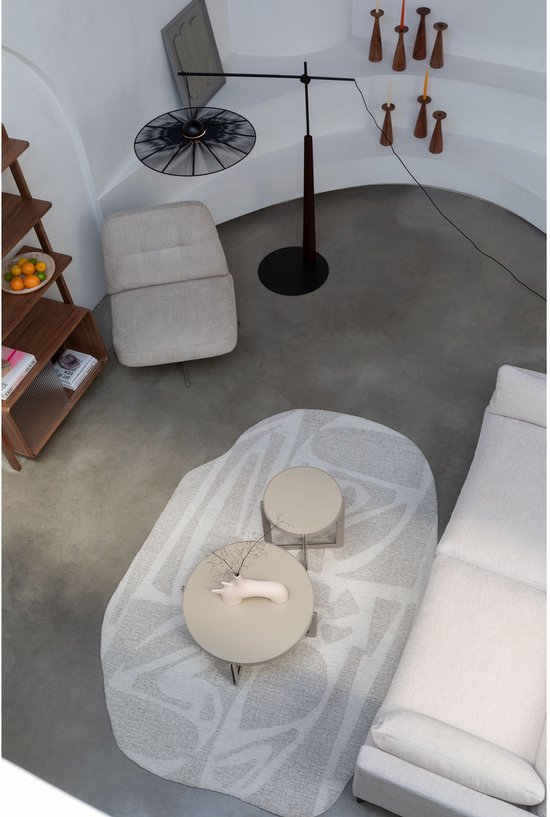 Table basse Zuiver Centre ronde 68 cm beige