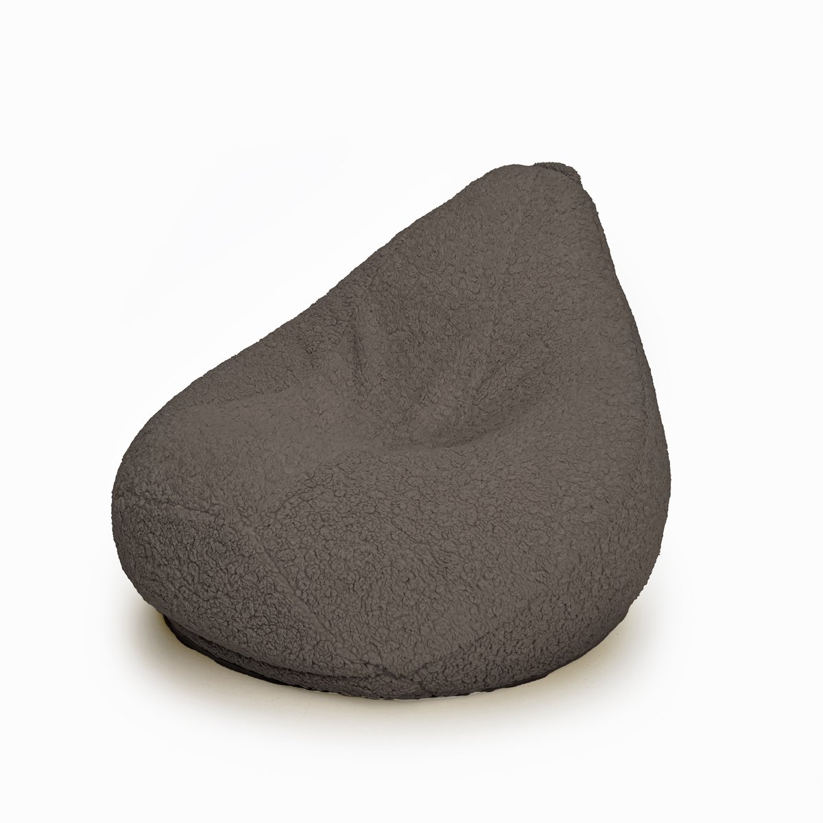 Drop & Sit compacte zitzak - sfeervolle teddy - bruin - extra comfortabel en zacht 180 liter met uitneembare binnenzak