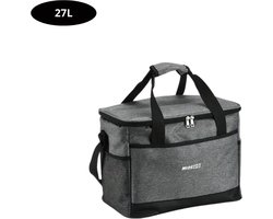 Livano Koeltas - Koelbox - Koelelementen - Coolbox - Auto - Lunchtas - Strand - Grijs 27L