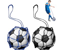 2 stuks - Voetbalnet Kick - Voetbal Bungee - Voetbal Trainingsriem - Voetbalnet Tas - Nylon Draagtas - Volleybal Basketbal - Voetbalnet - trainingshulp - voetbaltrainer - elastische voetbaljongleertrainer - Voetbal-kick-backtrainer