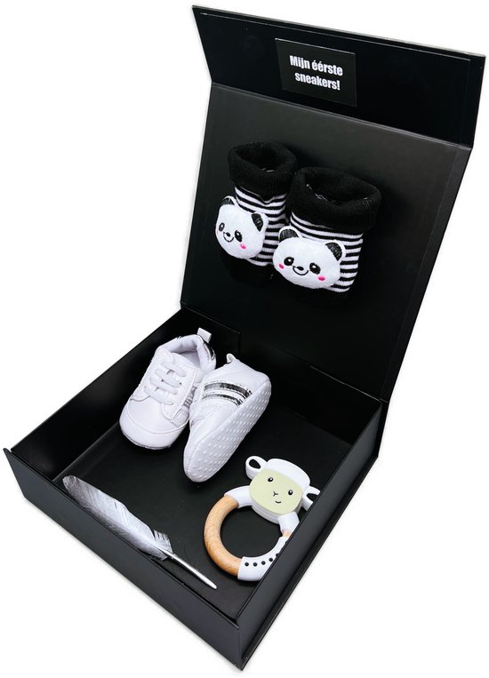 Kraamcadeau, kraamcadeau met babysokjes pandabeer, bijtring en babyschoentjes - 2 maten - kan ook rechtstreeks worden bezorgd van Mikołajczyk — afbeelding 2