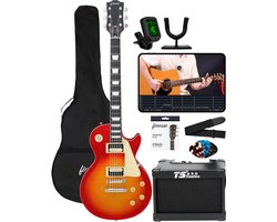 Finesse Elektrische Gitaar met Versterker - met Videocursus - LP - E-Learning - Gitaar - Volwassenen - Kind