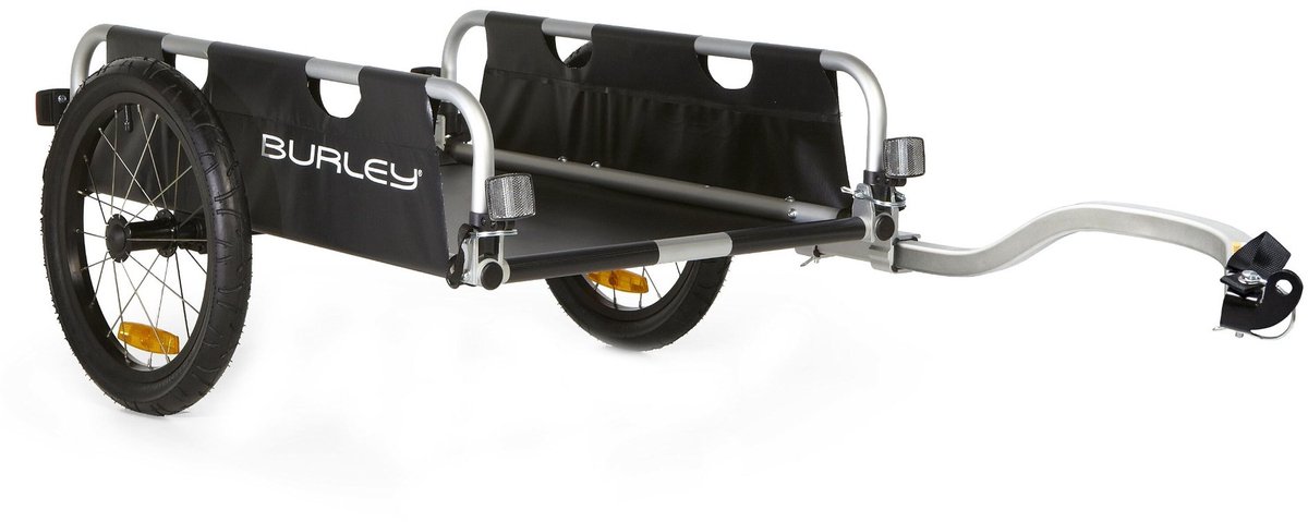 Burley Flatbed Fietskar – Fietsaanhanger – Bikepacking – Inklapbaar – Opvouwbaar – Zwart