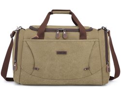 Bagwise® Weekendtas - Reistas - Weekender - Duffelbag - Handbagage - Canvas - Vintage 1320 Groen