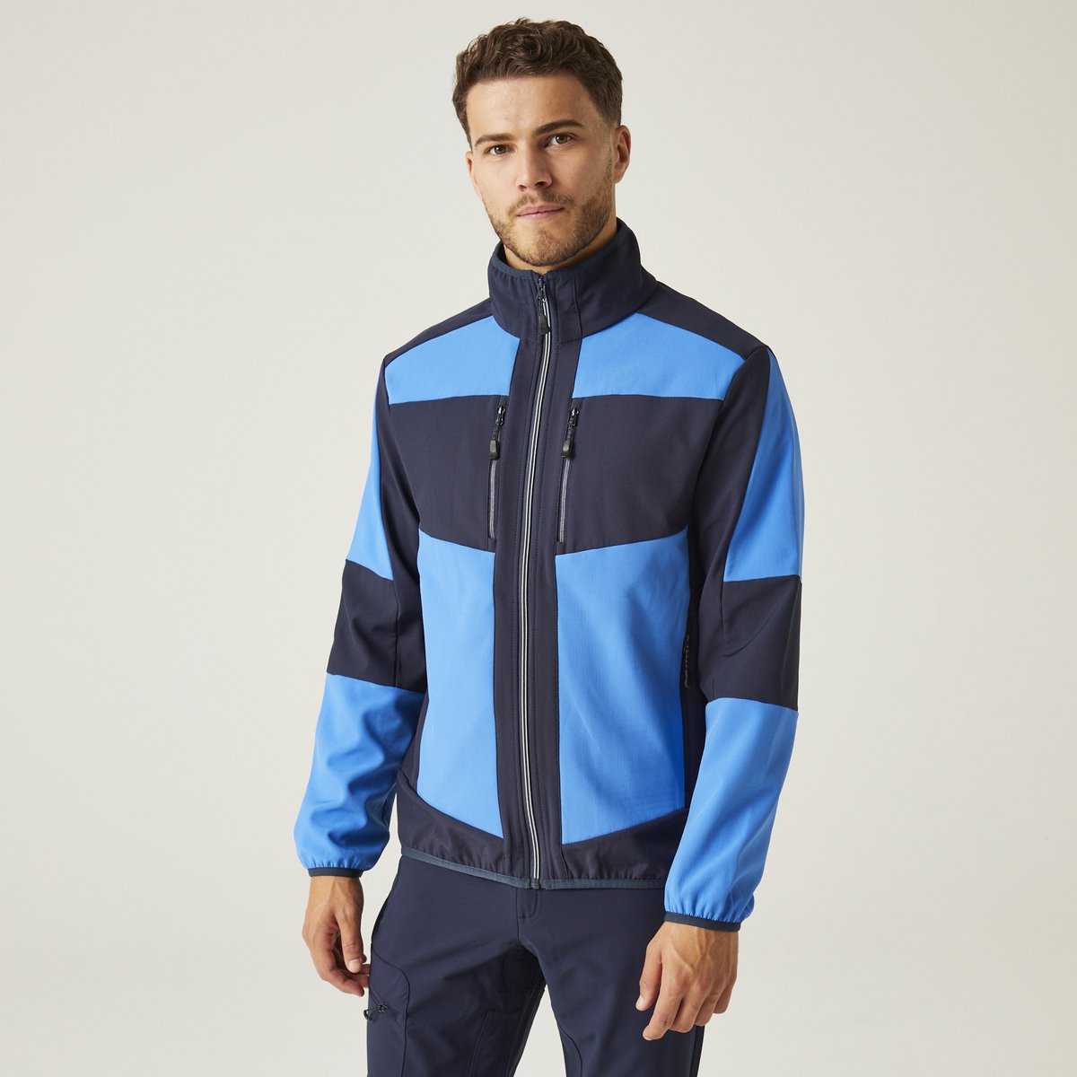 Jas Volwassenen Hoog Collar Zakken E-volve Blauw