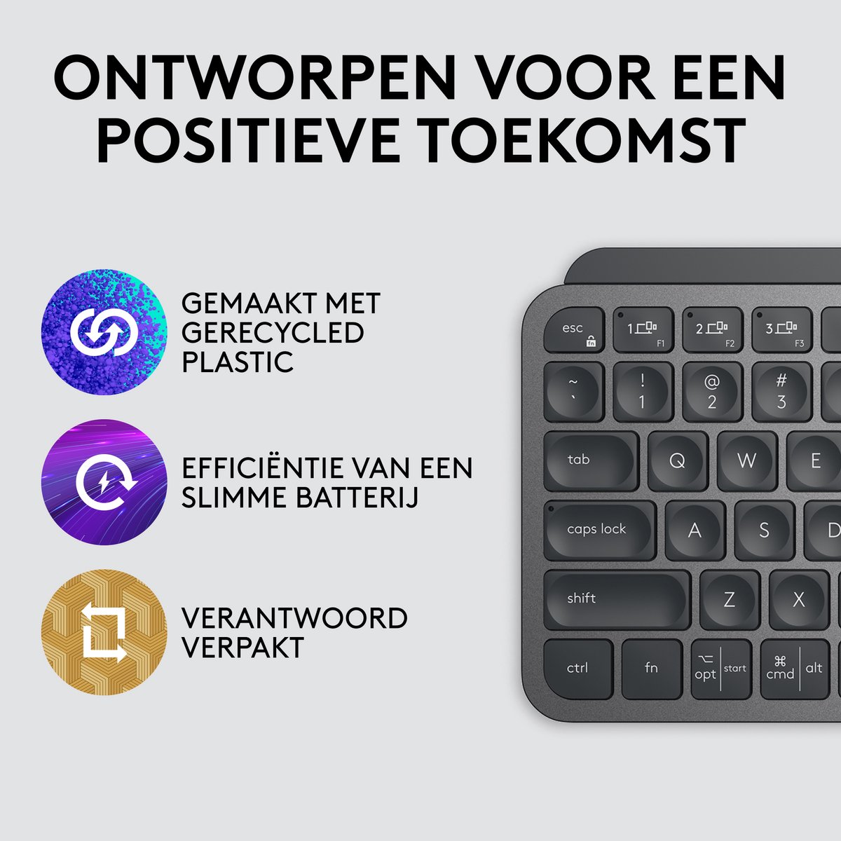 Logitech MX KEYS Mini - Draadloos Bluetooth Toetsenbord - QWERTY ISO - Graphite — afbeelding 5