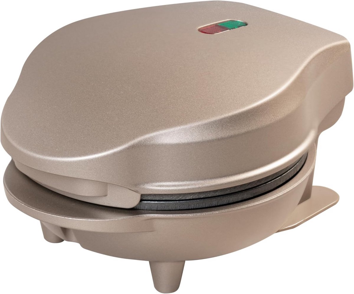 Mini Wafelijzer - 550W - Beige - Compact & Lichtgewicht - Handige Porties - Antiaanbaklaag - Snelle Opwarming - Stijlvol Ontwerp - Duurzaam & Praktisch - Voor Perfecte Wafels - Eenvoudig in Gebruik