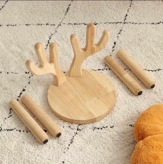 Dutchers® Peuterstoel - Kinderstoeltje voor Peuter - Kinderkamer Accessoires - Kinderkrukje - Massief Hout - Krukje - Stijlvol & Speels - Eikenhout - Stoeltje voor Kinderen - Houten Stoeltje - Kinderkamer Decoratie - Babykamer Accessoires van Dutchers.® — afbeelding 3