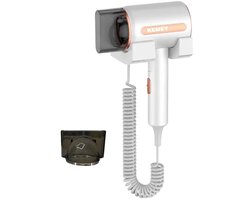 FuturiQ FTQ-6873 Handige Aan De Muur Gemonteerde Föhn voor Huishoudelijk en Hotel Gebruik – Compacte en Krachtige Föhn met Nieuw Ontwerp – Inclusief FuturiQ Type-C Oplaadkabel