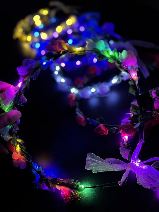 Bande de cheveux LED Tiara fleurs