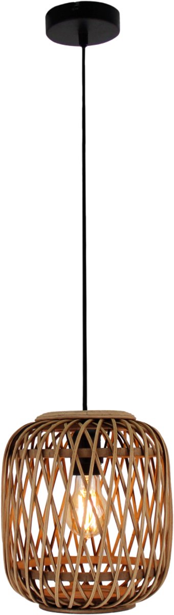 Chericoni Nature Diagonaal Hanglamp - 1 lichts - Ø21 cm - Natuur Bamboe