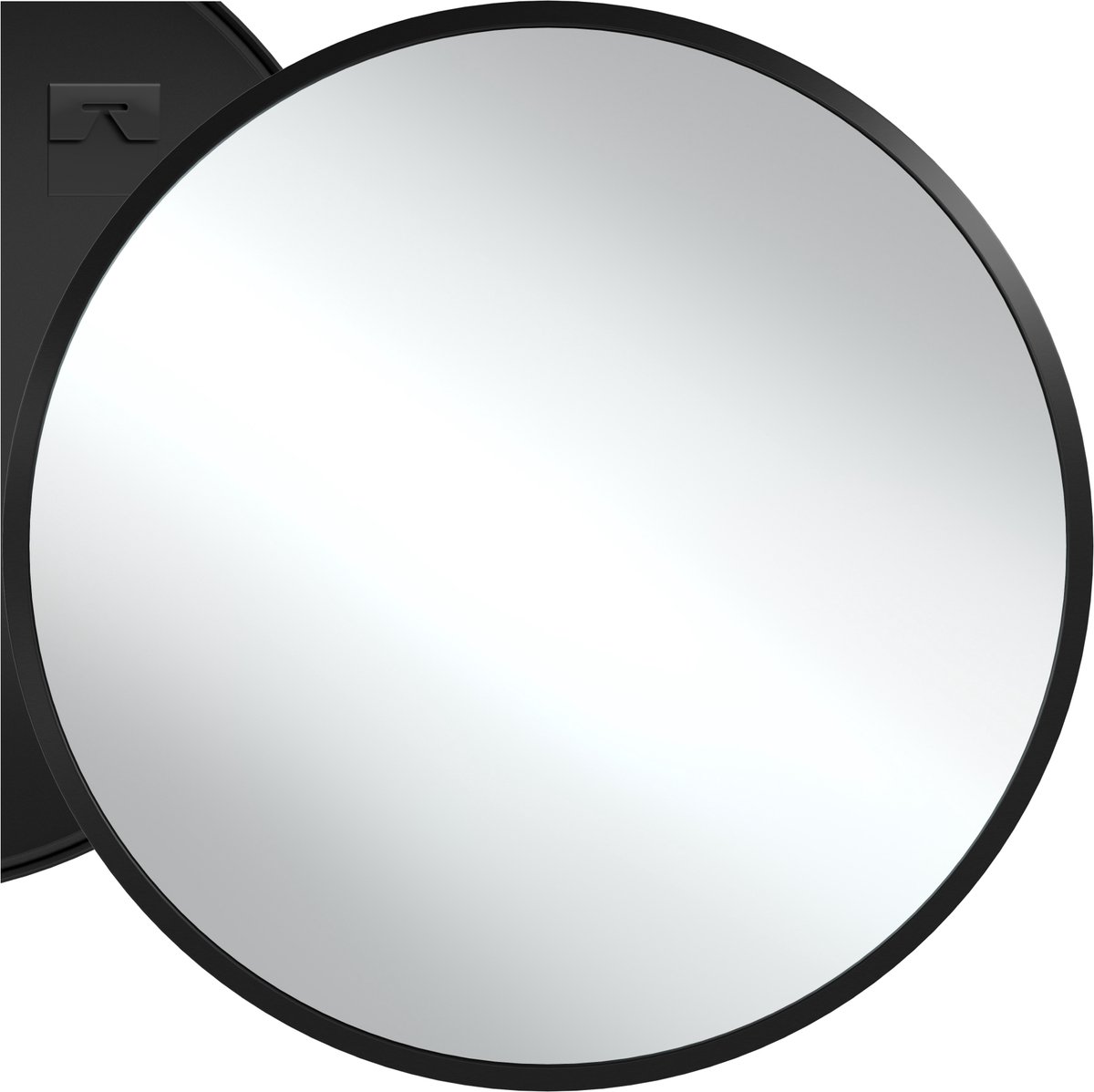tectake® - Wandspiegel rond Fiona - Badkamerspiegel - Spiegel rond met stevig aluminium frame - Spiegel voor de badkamer, woonkamer of slaapkamer - Diameter van 60 cm