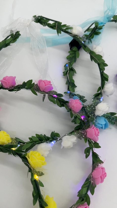 Bande de cheveux LED Tiara fleurs